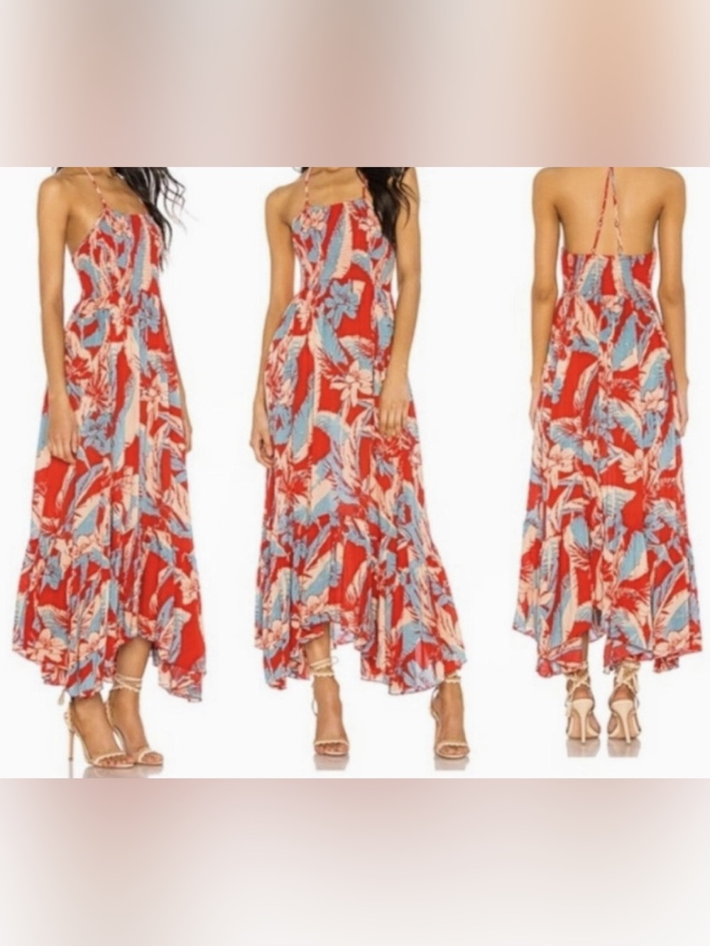 Free People Heat Wave Printed Maxi Dress size S - Picture 4 of 17